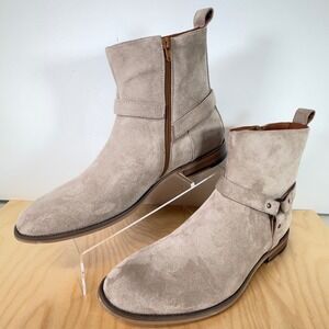 Polar Fox Mens Suede Ankle Boots, Western Style, Dress Casual, Size 12